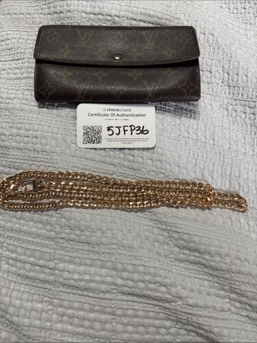 Louis Vuitton Monogram Brown Fold-Over Continental Wallet with COA - Picture 4 of 9